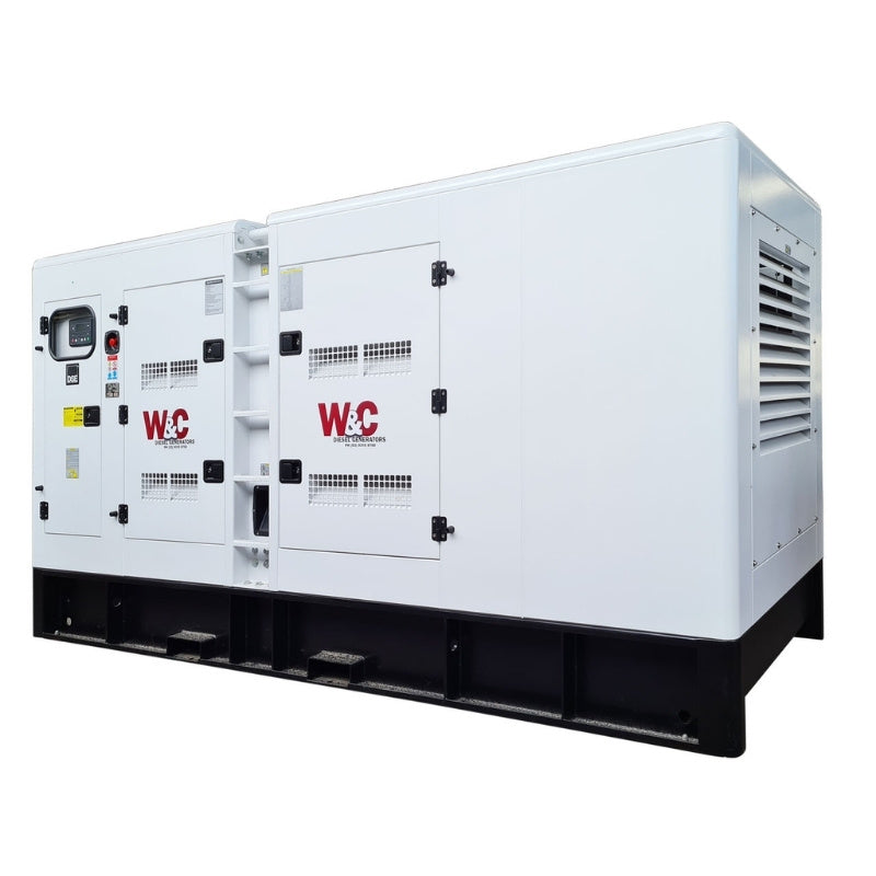 240kVA Welling & Crossley Hyundai diesel generator with acoustic canopy for large farm backup power