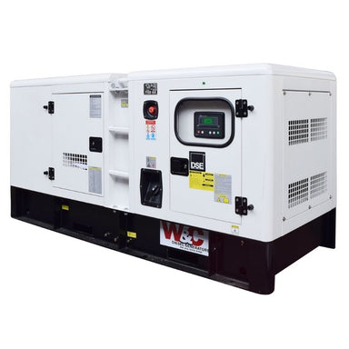 60kVA Welling & Crossley Cummins diesel generator ED60CuYE with acoustic canopy on base tank